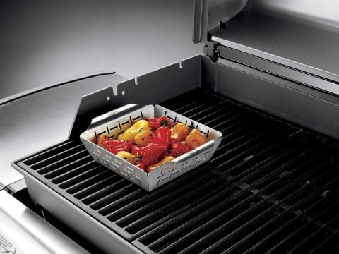 Deluxe Grill Basket, Stainless Steel, Small 19 x 24 cm