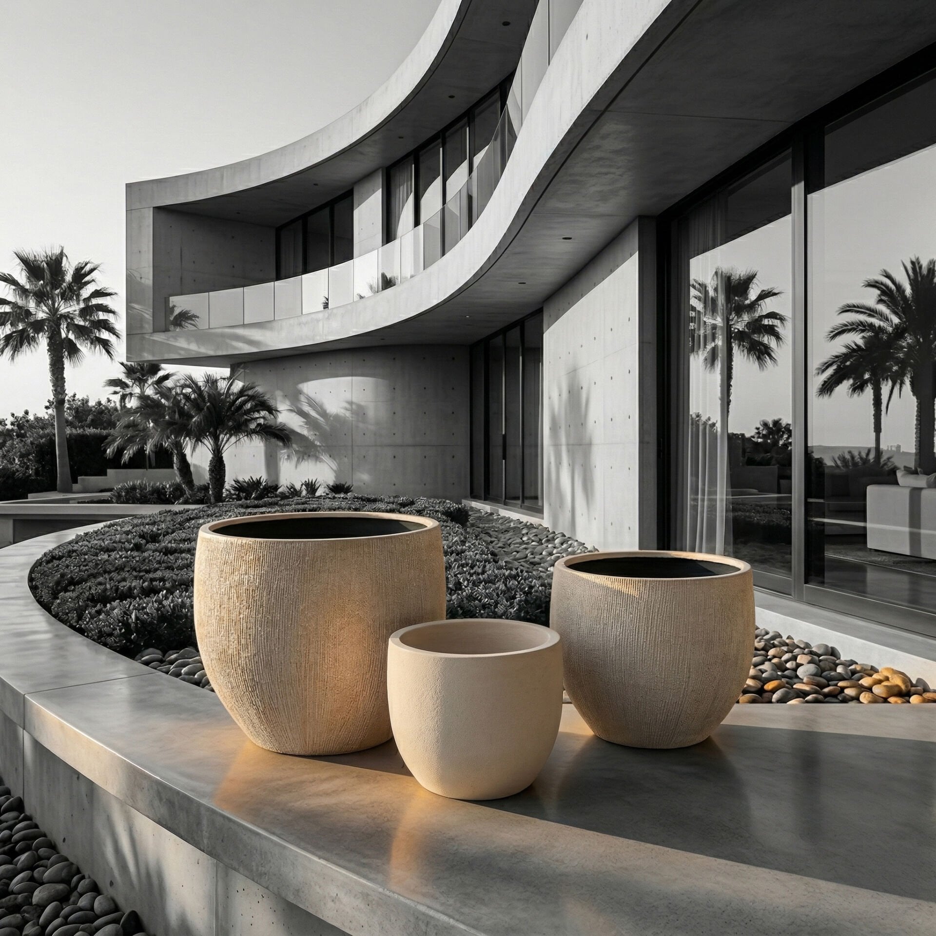 Bahçe Beton Saksı-1617Abc