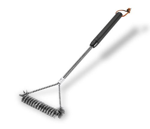 فرشاة شواء - ثلاثية الجوانب، 53 سم، شعيرات من الفولاذ المقاوم للصدأ