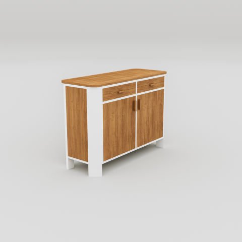 Kapaklı Teak Dresuar Krem