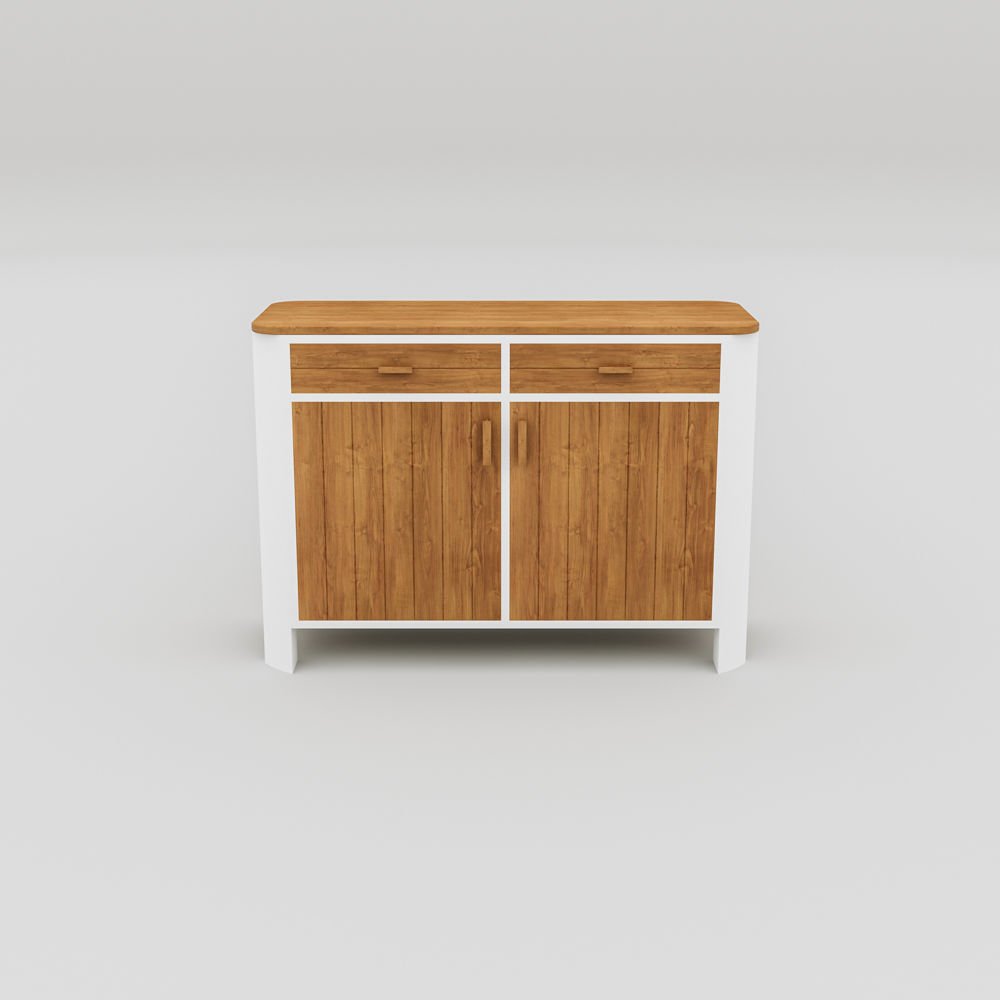 Kapaklı Teak Dresuar Krem