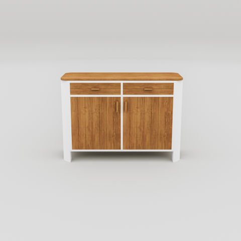 Kapaklı Teak Dresuar Krem